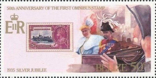 British-Honduras stamp from 1935; 25th jubilee of King Georg