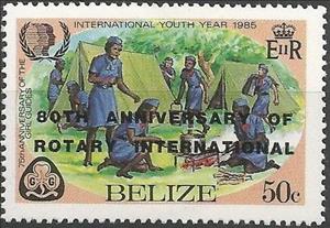 Stamp, Overprinted, Belize,  , Scouting