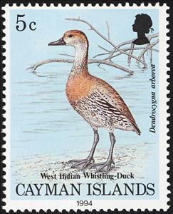 Stamp, West Indian Whistling Duck (Dendrocygna arborea), Cayman Islands,  , Birds, Ducks, Animals (Fauna)