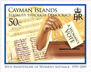 Stamp, A woman’s vote, Cayman Islands,  