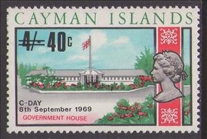 Stamp, Surcharged, Cayman Islands,  , Buildings