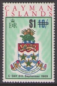 Stamp, Surcharged, Cayman Islands,  , Coats of Arms