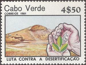 Stamp, Combat Desertification, Cabo Verde,  