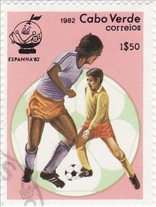 Stamp, Game scene, Cabo Verde,  , Football (Soccer)