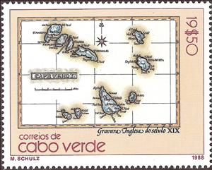 Stamp, Antique Maps of Cape Verde, Cabo Verde,  , Maps
