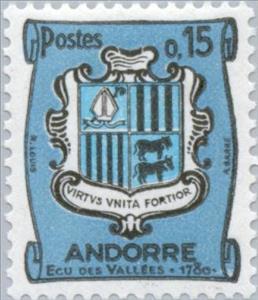 Stamp, Coats of arms, Andorra, French Administration,  , Heraldic Animals, Coats of Arms