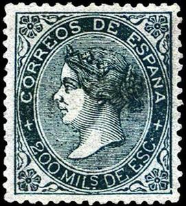Stamp, Queen Isabel II, Spain,  , Queens
