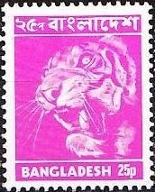 Stamp, Bengal Tiger (Panthera tigris tigris), Bangladesh,  , Tigers