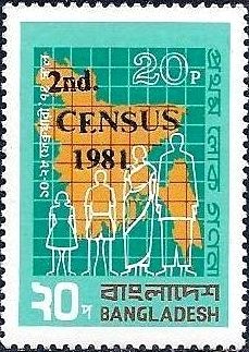 Stamp, Map and Family, Bangladesh,  