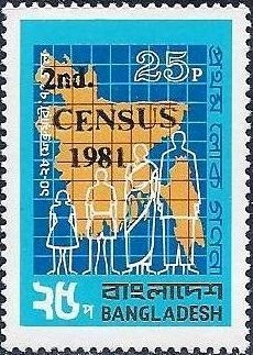 Stamp, Map and Family, Bangladesh,  