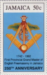Stamp, Square and compass, Jamaica,  