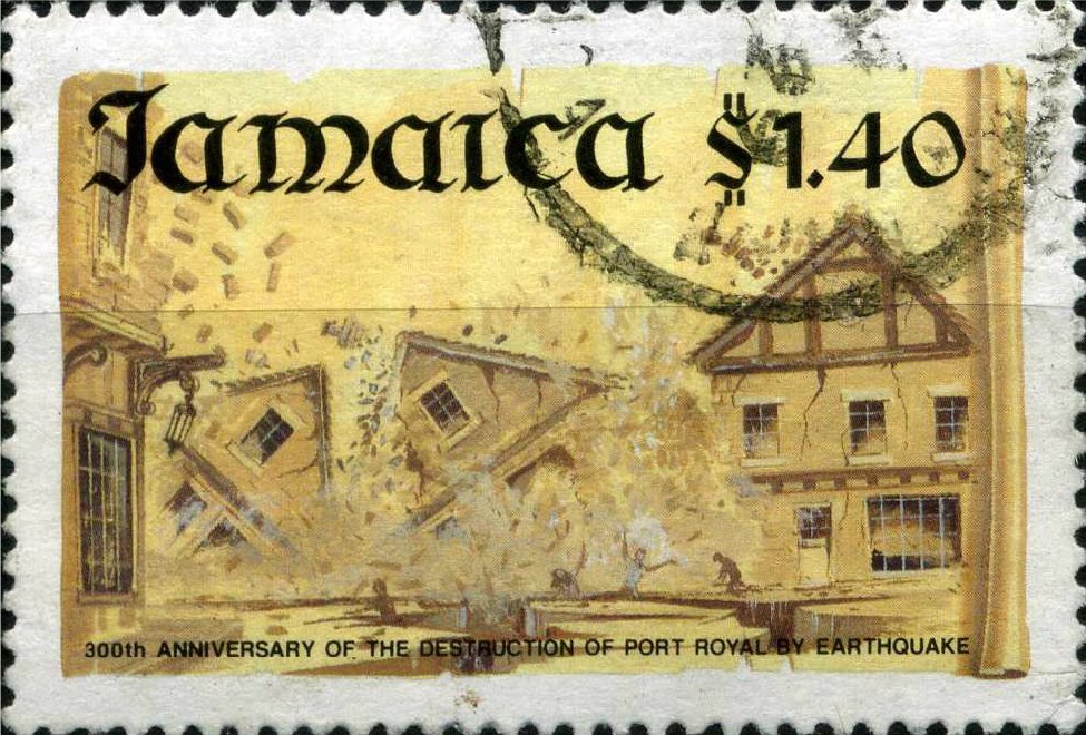 Destruction of Port Royal by earthquake