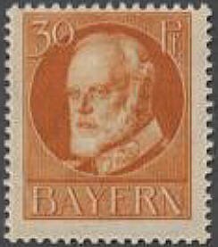 Stamp, King Ludwig III, German States,  