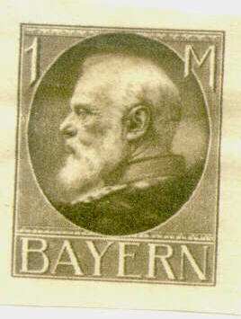 Stamp, King Ludwig III, German States,  