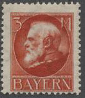 Stamp, King Ludwig III, German States,  