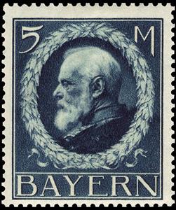 Stamp, King Ludwig III, German States,  