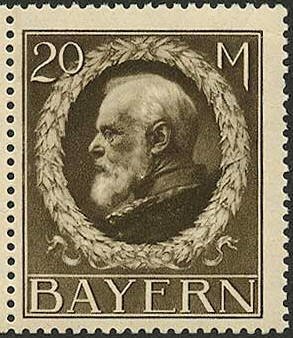 Stamp, King Ludwig III, German States,  