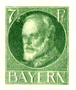 Stamp, King Ludwig III, German States,  
