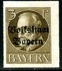 Stamp, Volksstaat on Ludwig III, German States,  