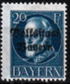 Stamp, Volksstaat on Ludwig III, German States,  