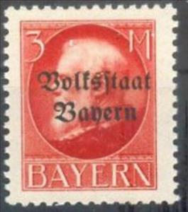 Stamp, Volksstaat on Ludwig III, German States,  