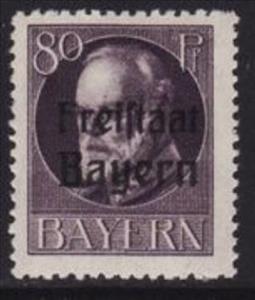 Stamp, Freistaat on Ludwig III, German States,  