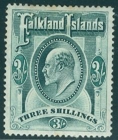 Stamp, King Edward VII., Falkland Islands,  