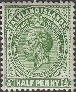 Stamp, King George V., Falkland Islands,  