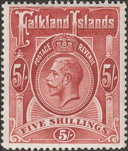 Stamp, King George V., Falkland Islands,  