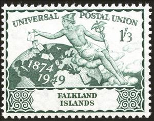 Stamp, Mercury scattering Letters, Falkland Islands,  