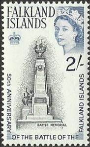 Stamp, Battle Memorial, Falkland Islands,  