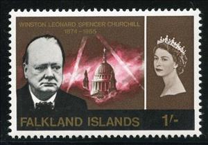 Stamp, Winston Churchill, Falkland Islands,  