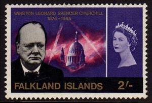 Stamp, Winston Churchill, Falkland Islands,  