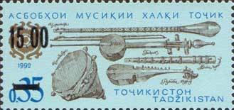 Black surcharge on stamp