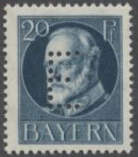 King Ludwig III, perforated with "E"