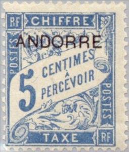 Stamp, Overprint, Andorra, French Administration,  