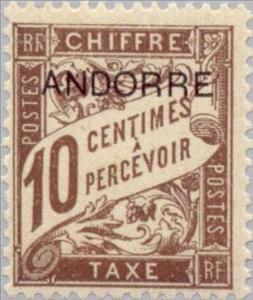 Stamp, Overprint, Andorra, French Administration,  