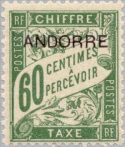 Stamp, Overprint, Andorra, French Administration,  