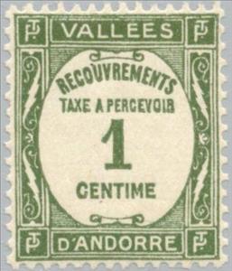 Stamp, Numeral, Andorra, French Administration,  , Numbers