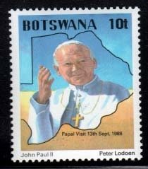 Stamp, Map, portrait, Botswana,  