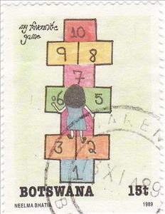 Stamp, My favorite game - Neelma Bhatia, Botswana,  