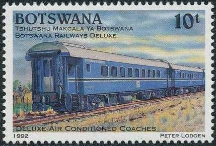 Stamp, Deluxe air-conditioned coaches, Botswana,  , Railways