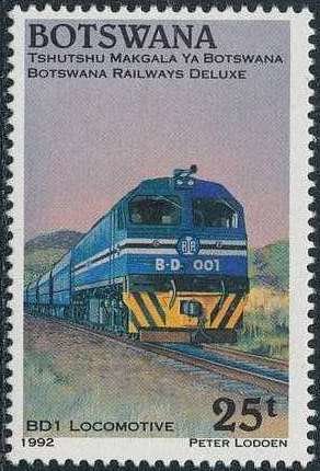 Stamp, BD1 locomotive, Botswana,  , Railways