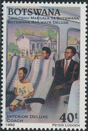 Stamp, Deluxe coach interio, Botswana,  