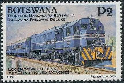 Locomotive pulling air-conditioned coaches