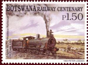 Stamp, Engine No. 71, Botswana,  , Railways