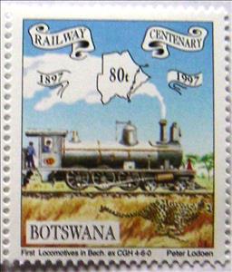 Stamp, Railway Centenary, Botswana,  , Railways