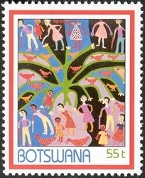 Stamp, Cg'ose Ntcox'o (Cgoise), Botswana,  , Art