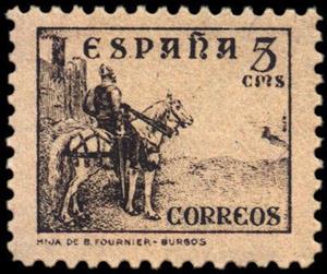 Stamp, El Cid, Spain,  , Weapons, Mammals, Horses, Generals, Animals (Fauna), Knights