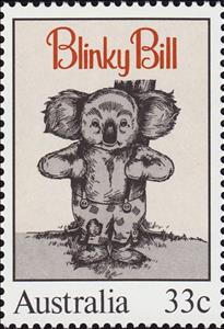 Stamp, Blinky Bill, Australia,  , Koalas, Animals (Fauna)